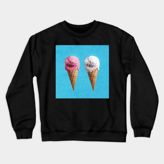 Vanilla and strawberry Ice cream cones Crewneck Sweatshirt by mikath